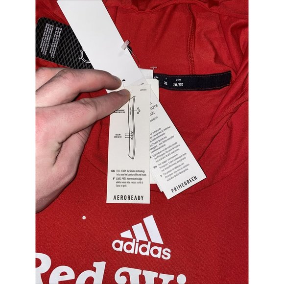 NWOT Adidas Detroit Red Wings Mens Long Sleeve Training Top Sweatshirt Size XL - Picture 6 of 8